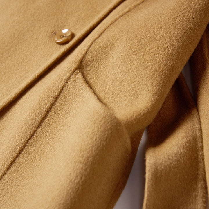 Luxury 10% Cashmere Wool Blend Belted Long Coat for Women SCT601
