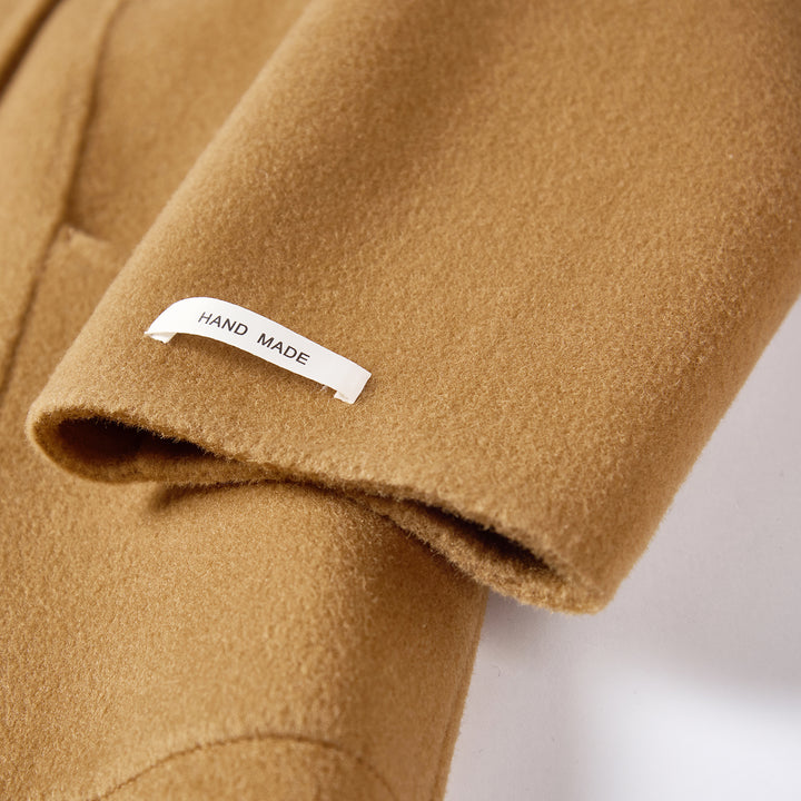 Luxury 10% Cashmere Wool Blend Belted Long Coat for Women SCT601