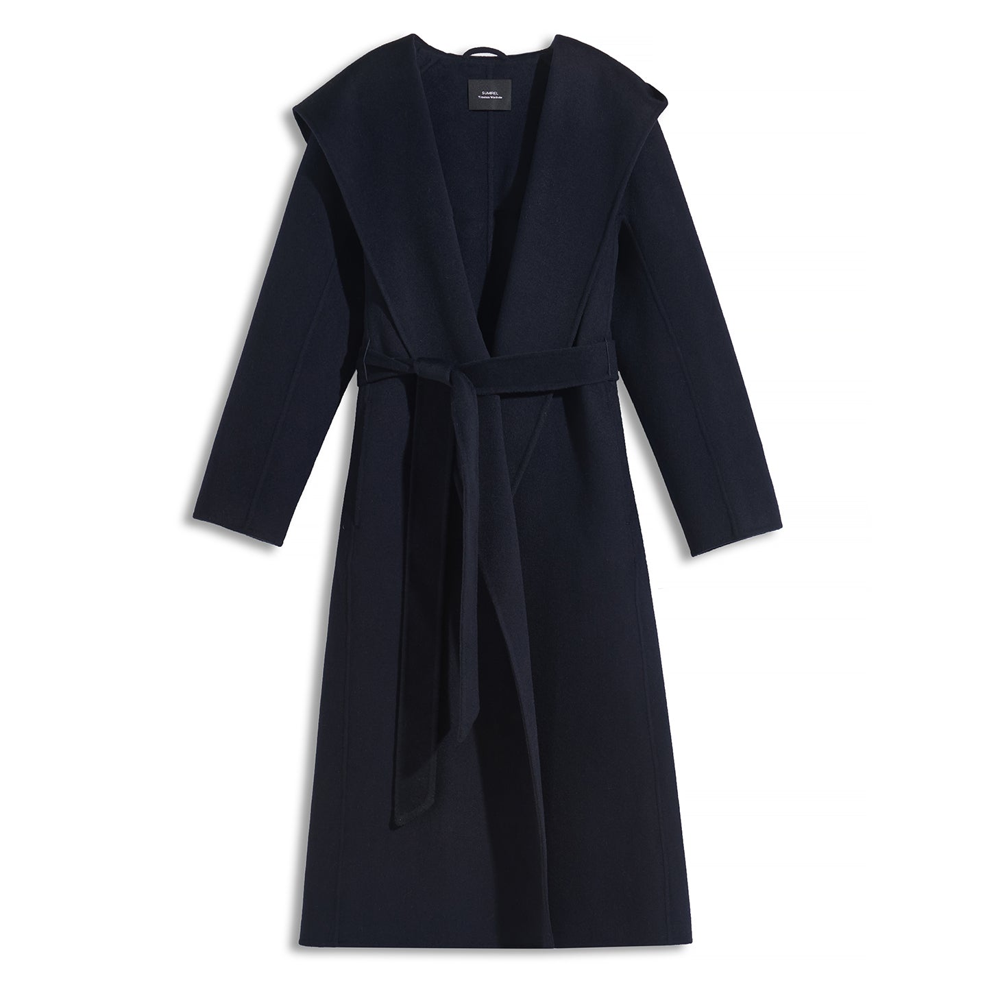 10% Cashmere Belted Long Coat – Elegant Wrap Winter Coat SCT604