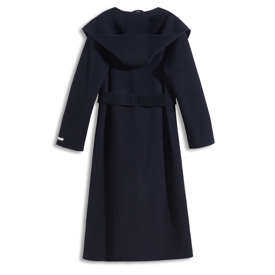 10% Cashmere Belted Long Coat – Elegant Wrap Winter Coat SCT604