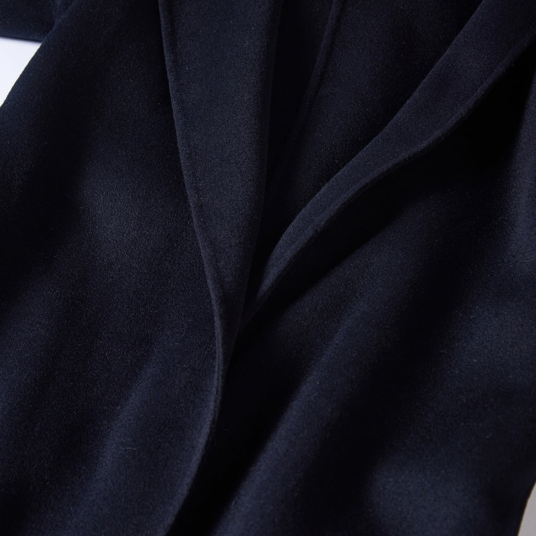 10% Cashmere Belted Long Coat – Elegant Wrap Winter Coat SCT604
