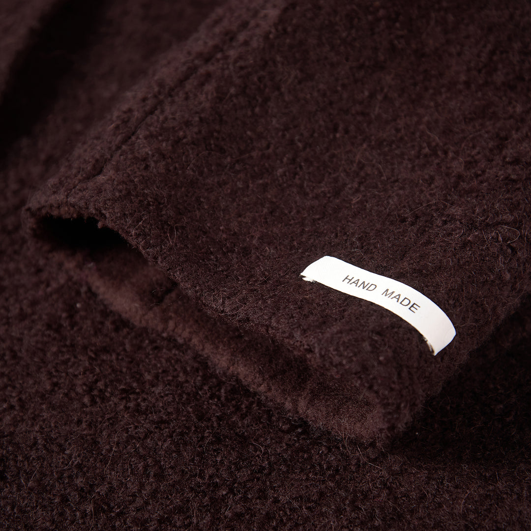 10% Cashmere Wool Textured Long Coat – Minimalist Elegant Winter Coat SCT602