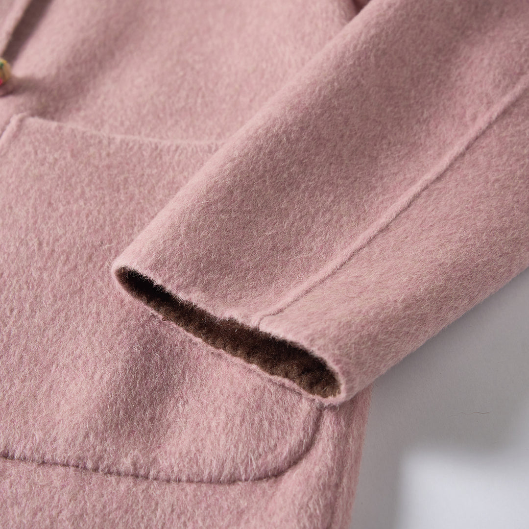 100% Wool Long Coat for Women – Minimalist Single-Breasted Warm Winter Overcoat SCT007