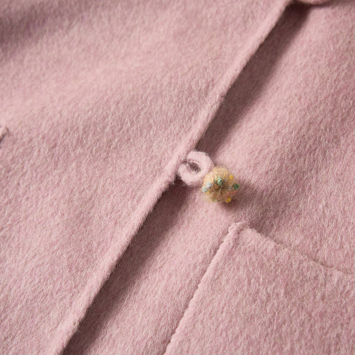 100% Wool Long Coat for Women – Minimalist Single-Breasted Warm Winter Overcoat SCT007