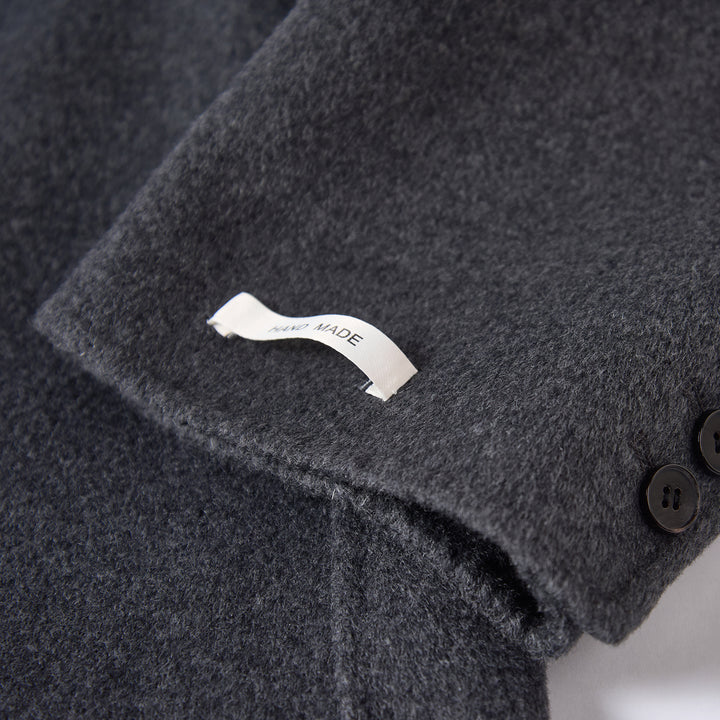 Minimalist Wool Blend Long Coat – 5% Cashmere Tailored Winter Coat for Women SCT303