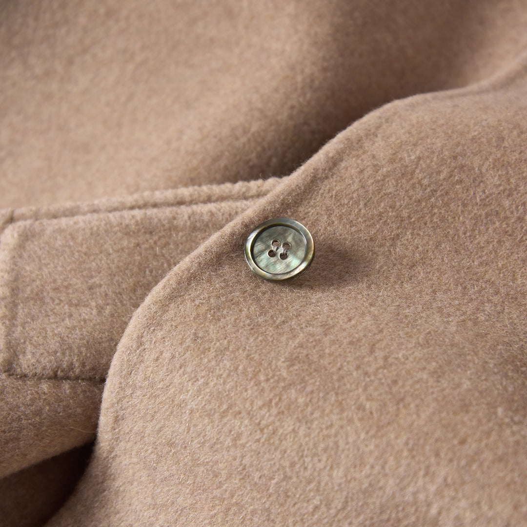 100% Wool Minimalist Coat for Women – Elegant Stand Collar Mid-Length Winter Coat SCT009