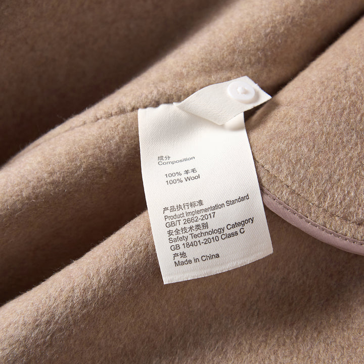 100% Wool Minimalist Coat for Women – Elegant Stand Collar Mid-Length Winter Coat SCT009