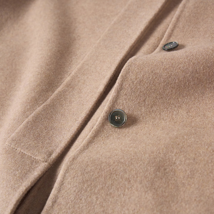 100% Wool Minimalist Coat for Women – Elegant Stand Collar Mid-Length Winter Coat SCT009