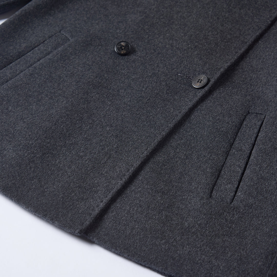 Sumirel Premium Cashmere Wool Funnel Neck Peacoat for Women SCT609