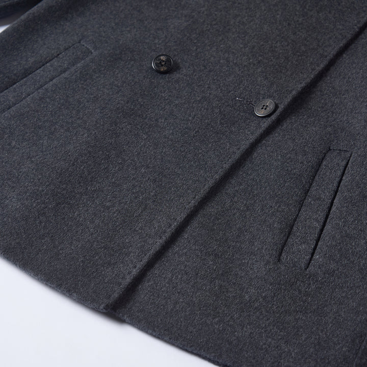 Sumirel Premium Cashmere Wool Funnel Neck Peacoat for Women SCT609