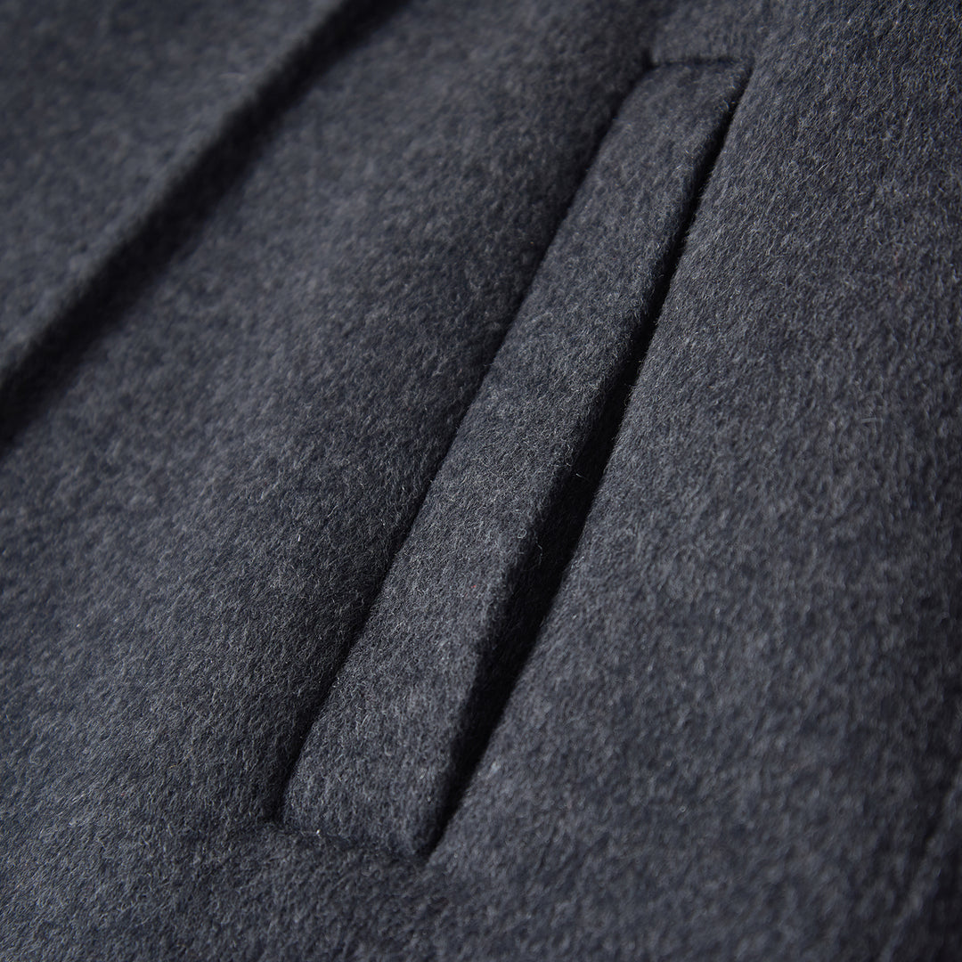 Sumirel Premium Cashmere Wool Funnel Neck Peacoat for Women SCT609