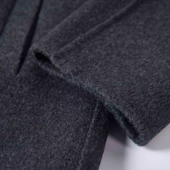 Sumirel Premium Cashmere Wool Funnel Neck Peacoat for Women SCT609