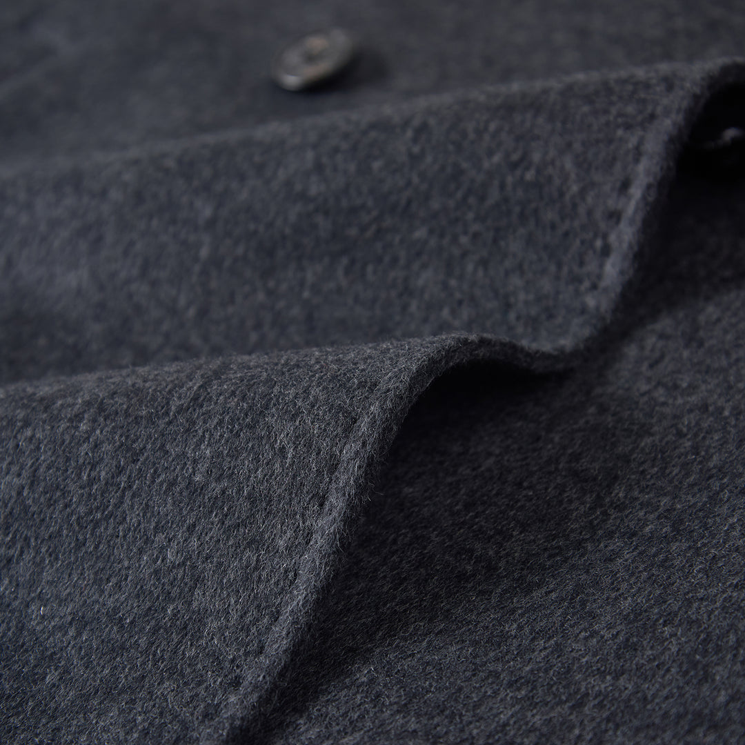 Sumirel Premium Cashmere Wool Funnel Neck Peacoat for Women SCT609