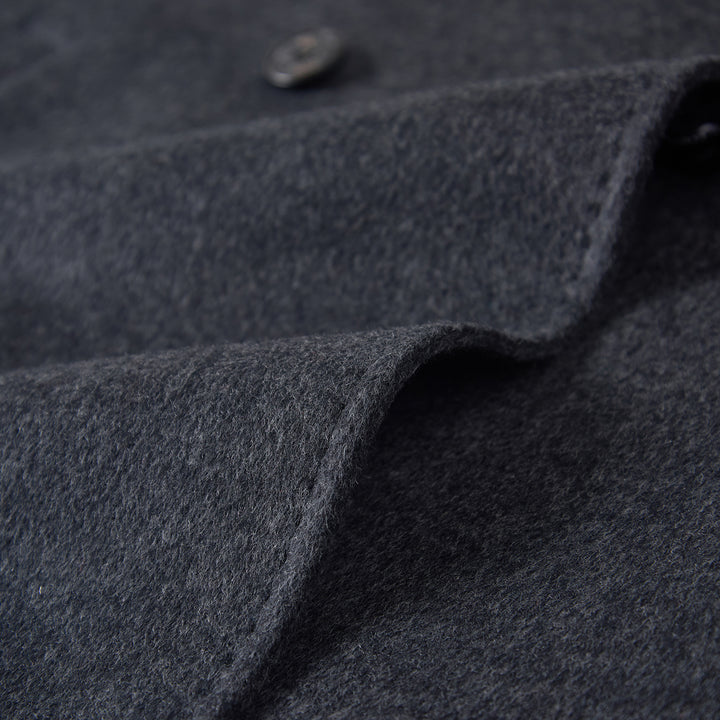 Sumirel Premium Cashmere Wool Funnel Neck Peacoat for Women SCT609
