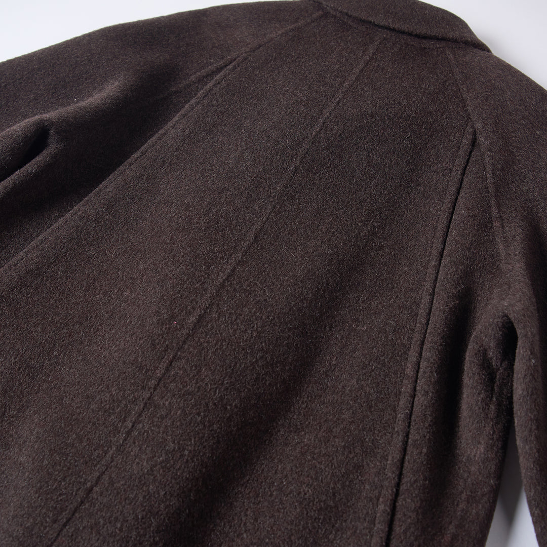 Sumirel Luxury Double-Breasted Cashmere Wool Long Coat SCT607