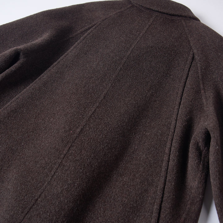 Sumirel Luxury Double-Breasted Cashmere Wool Long Coat SCT607