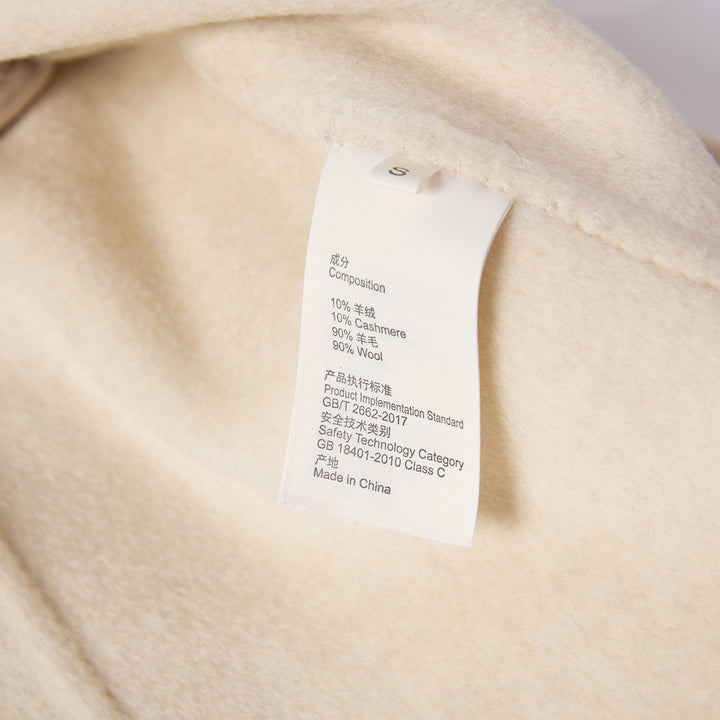 Luxury Wool Blend Hooded Wrap Coat with Belt – Elegant Long Winter Coat SCT606
