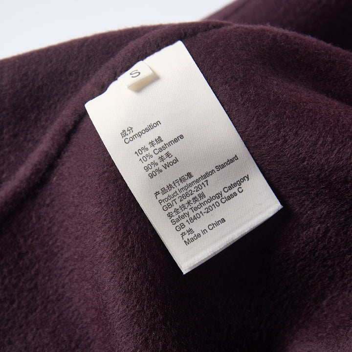 Sumirel Luxury Cashmere Wool Wrap Coat with Adjustable Belt SCT608