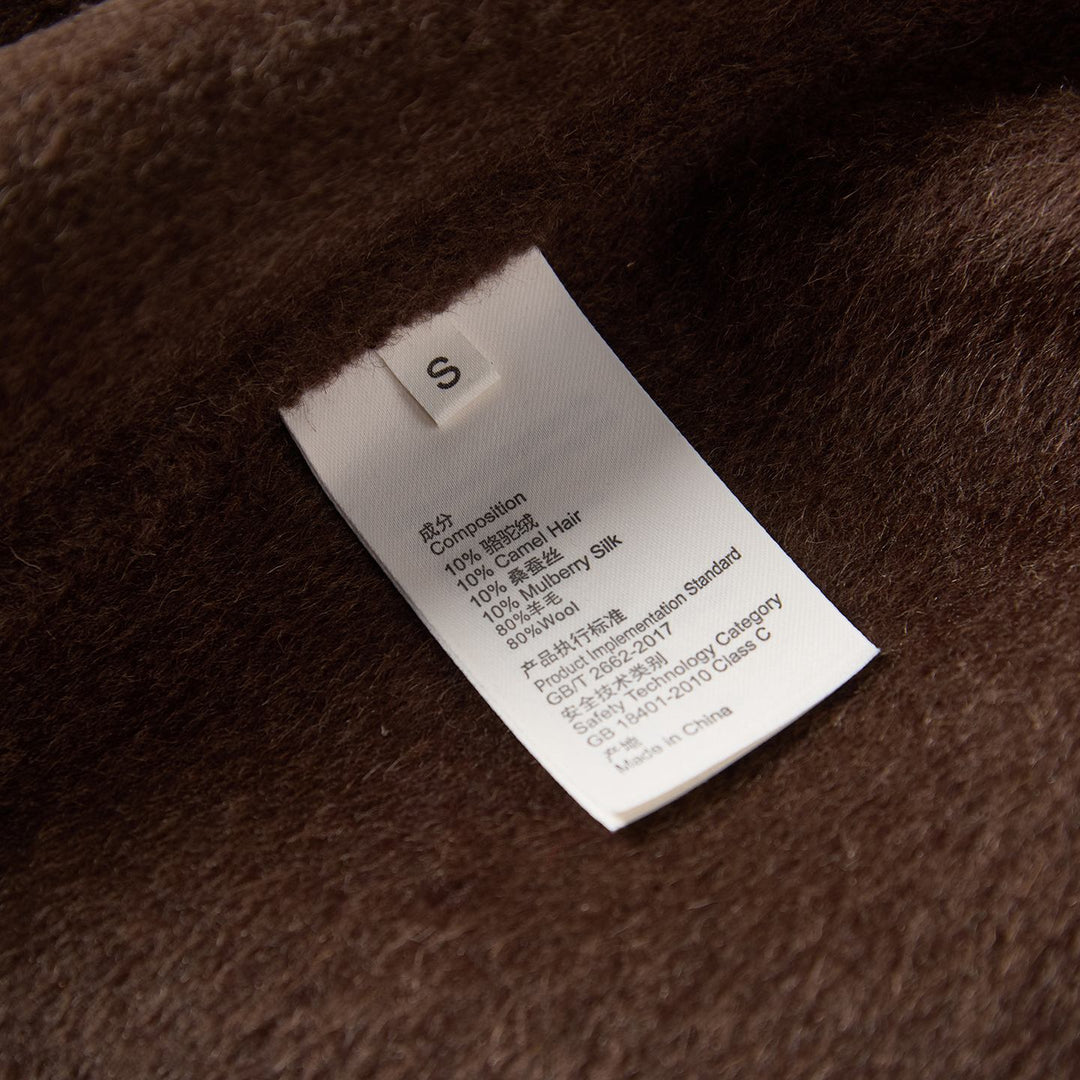 Camel Hair Wool Coat with Mulberry Silk Blend Belted Luxury Long Coat for Women SCT905